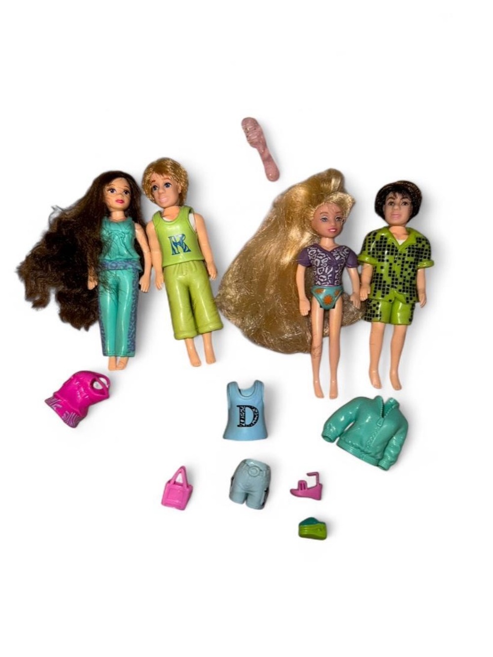 2000s Polly Pocket Dolls & Accessories Bundle